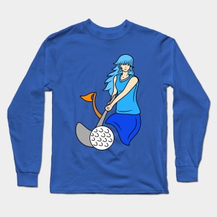 Golf player woman Long Sleeve T-Shirt